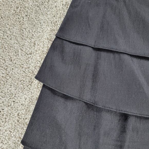 Cachet Womens Skirt Medium Black Ruffle Layered Pencil Straight Career Office - Picture 8 of 13